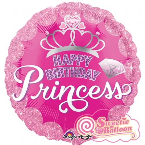 026635345583 Princess Crown & Gem Happy Birthday 18