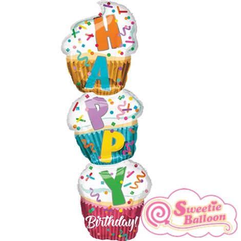 026635379830 Stacked Cupcake SuperShape 13 x 41