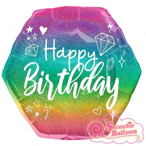 026635421331 Sparkle Birthday Holographic 23